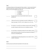 English Worksheet: one-sided argumentative 