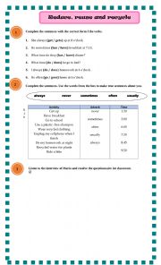 English worksheet: eco- friendly routines