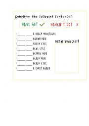 English Worksheet: Have got