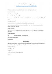 English Worksheet: Present Continuous - Future arrangements