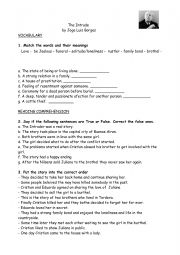 English Worksheet: The Intruder