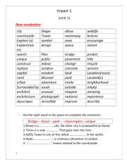 English Worksheet: Impact 1