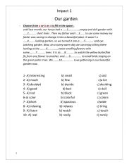 English Worksheet: Our garden