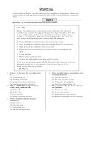 English Worksheet: READING SKILL TOEFL JUNIOR