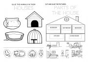 English Worksheet: House vocabulary for young children