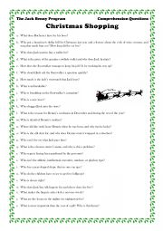 English Worksheet: Jack Benny - Christmas Shopping