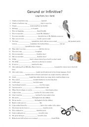 English Worksheet: Gerunds or Infinitives? (British)