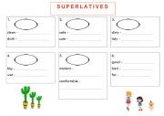 English Worksheet: SUPERLATIVES THEORY + KEY