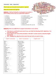 English Worksheet: MOVIE GENRES