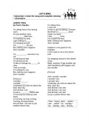lemon tree song