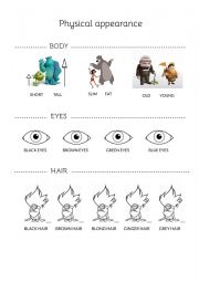 English Worksheet: Physical Appearance