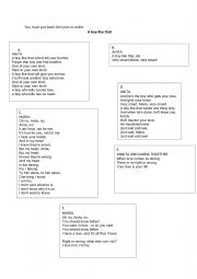 English Worksheet: west side story lyrics game