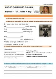 English Worksheet: Using English IF CLAUSES