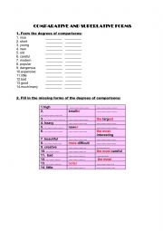 Comparative and Supelative forms