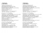 English Worksheet: I wanna love you, Bob Marley song