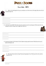 English Worksheet: Movie Questions: Puss in Boots the Last wish 3/5