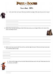 English Worksheet: Movie Questions: Puss in Boots The Last Wish - 4/5