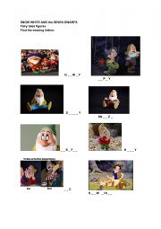 English Worksheet: Snow White and the Seven Dwarfs