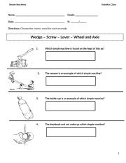 English Worksheet: Simple Machines