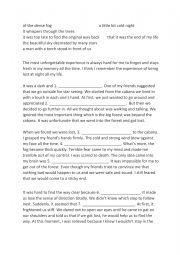 English Worksheet: Unforgettable Experience