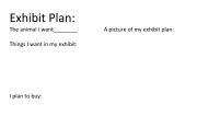 English Worksheet: Zoo Exhibit plan