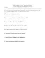 English Worksheet: Noun Clause Exercises