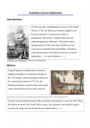 Australian history: convict settlements