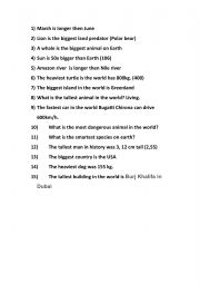English Worksheet: Comperative quiz