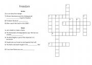 Crosswords on freedom