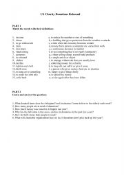 English Worksheet: Charity