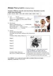 English Worksheet: Always You (wedding version) Ruth B.