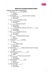English Worksheet: Present Simple vs Present Continuous