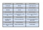 English Worksheet: Advanced Speaking Functinal Language Cards