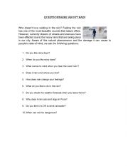 questionnaire about rains in Peru