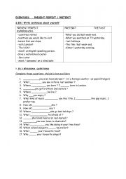 English Worksheet: questions on present perfect 
