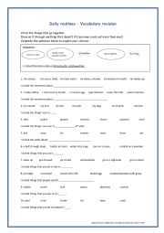 Daily routines - Vocabulary revision