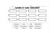 English Worksheet: Months of the year