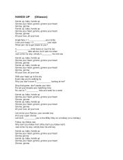 English Worksheet: Hands Up by Ottawan
