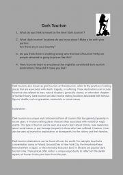 English Worksheet: dark tourism (b2-c2)