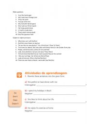 English Worksheet: making questions