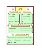 English Worksheet: Verb to be