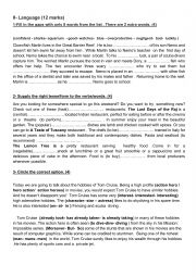 English Worksheet: 9th form mid term 3