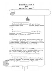 English Worksheet: Royal Family