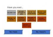 English Worksheet: Have you ever...? Language help