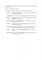 English Worksheet: Present Perfect and Present Perfect Continuous Role Play Activity