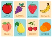 English Worksheet: Fruits flashcards