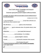 English Worksheet: Grammar quiz