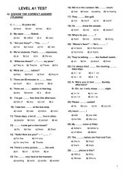 English Worksheet: Placement test 