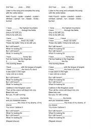 English Worksheet: Song with Present Perfect