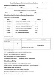 English Worksheet: volunteering